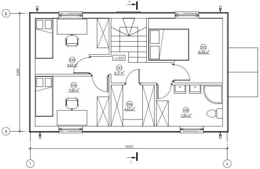 Архитектурная планировка 2 этаж